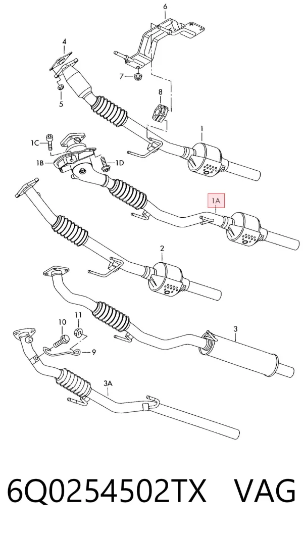 Каталізатор 6Q0254502TX VAG