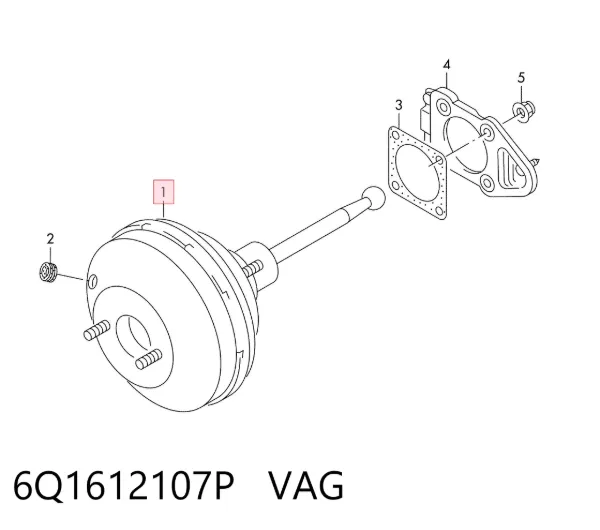 Підсилювач гальм 6Q1612107P VAG