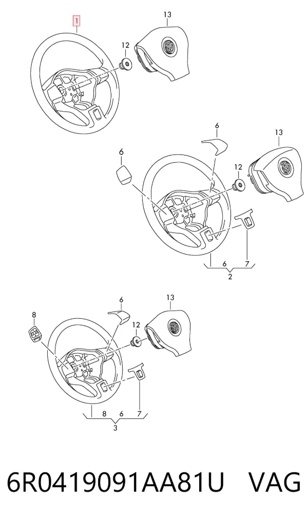 Кермо 6R0419091AA81U VAG