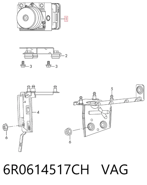Блок АБС 6R0614517CH VAG