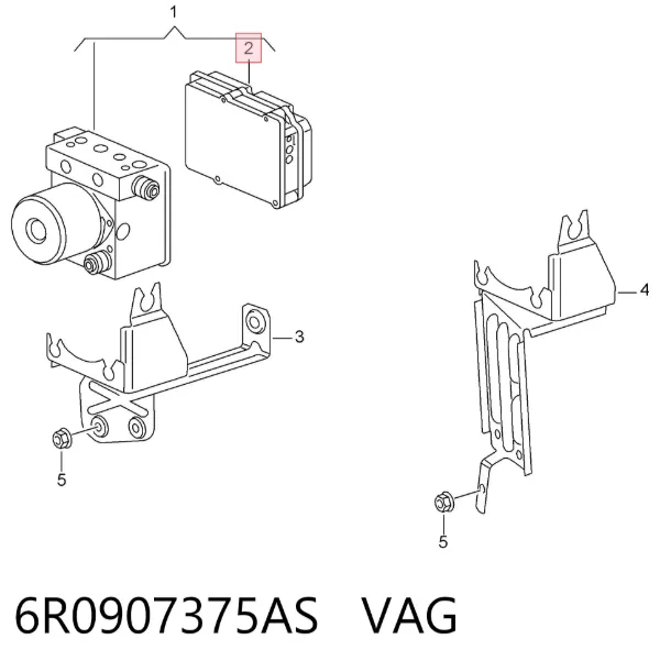 Блок АБС 6R0907375AS VAG