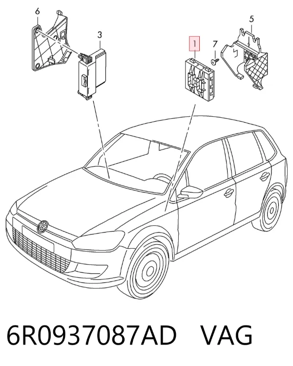 Блок комфорту 6R0937087AD VAG
