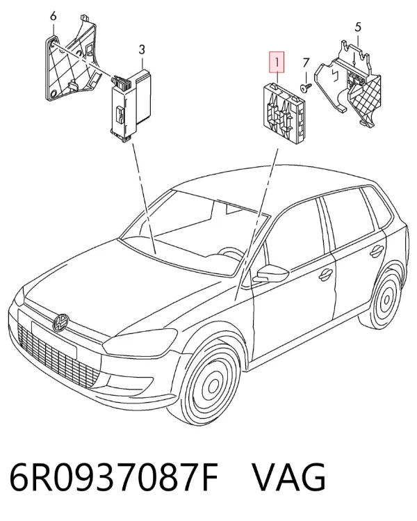 Блок комфорту 6R0937087F VAG