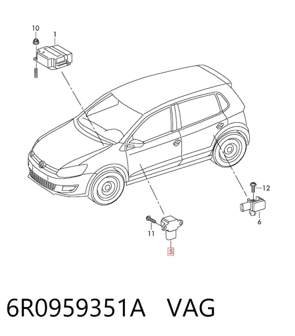Датчик SRS 6R0959351A VAG