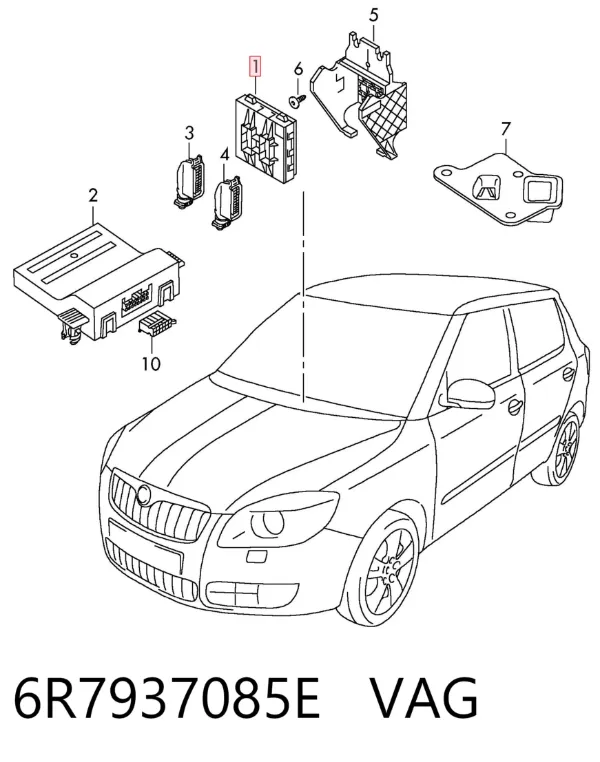 Блок комфорту 6R7937085E VAG