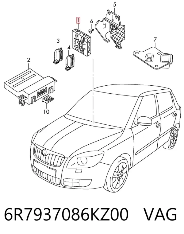 Блок комфорту 6R7937086KZ00 VAG