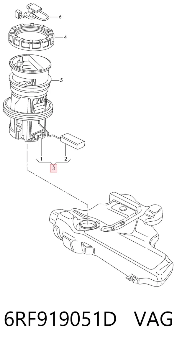 Бензонасос 6RF919051D VAG