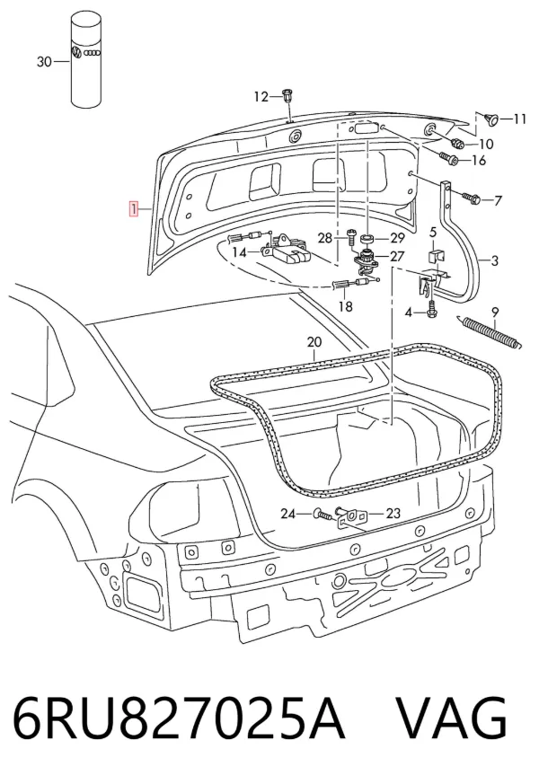 Кришка багажника Volkswagen Polo V