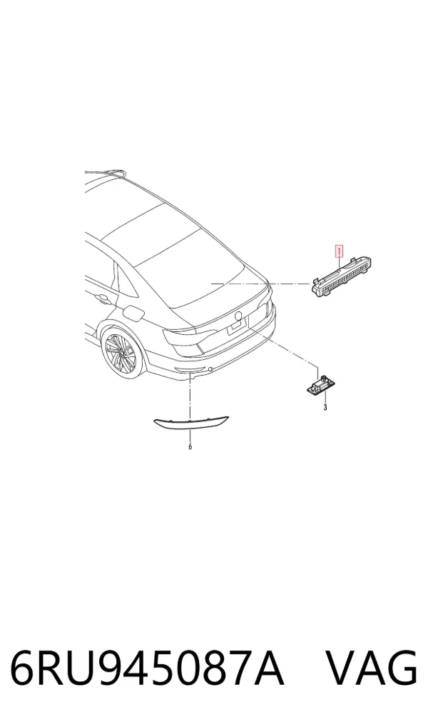 Задній стоп Volkswagen Jetta VI