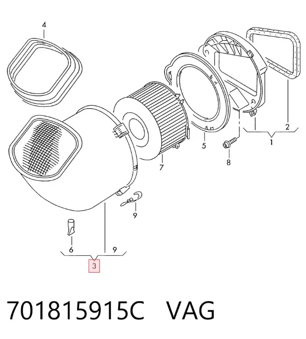 Фільтр салону 701815915C VAG