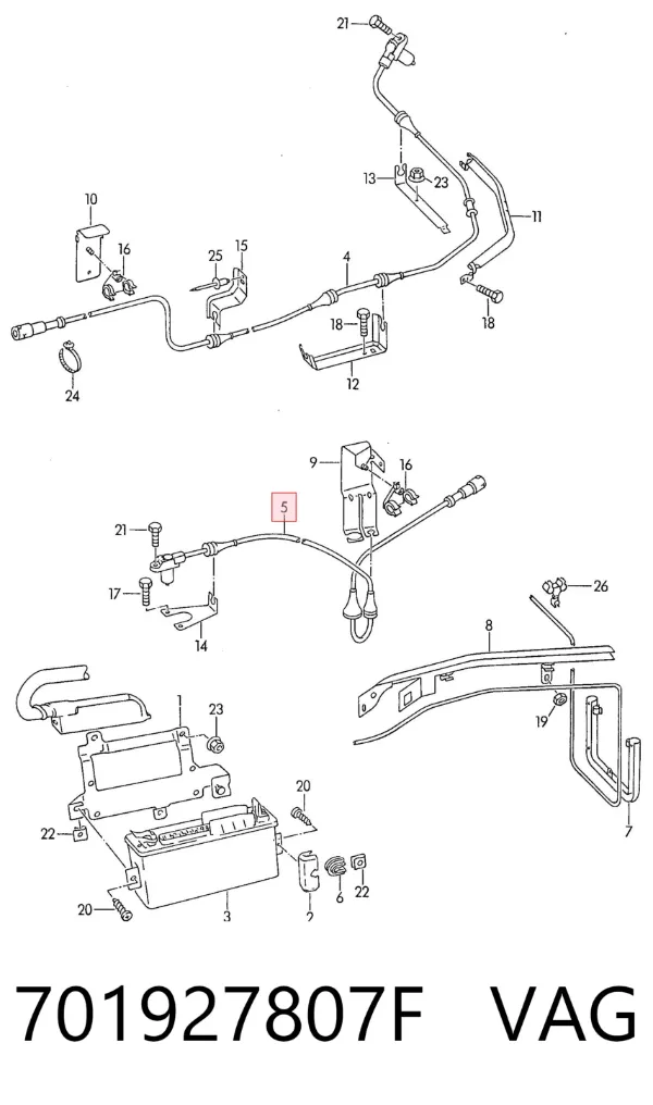 Датчик АБС передній 701927807F VAG