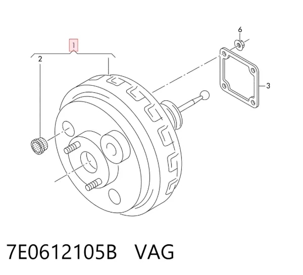Підсилювач гальм 7E0612105B VAG