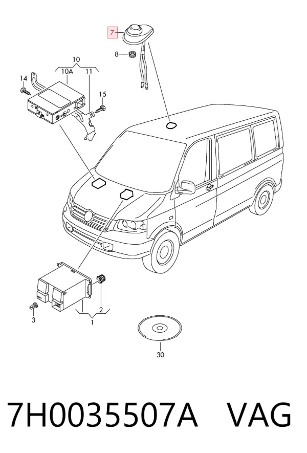 Антена Volkswagen Transporter T5