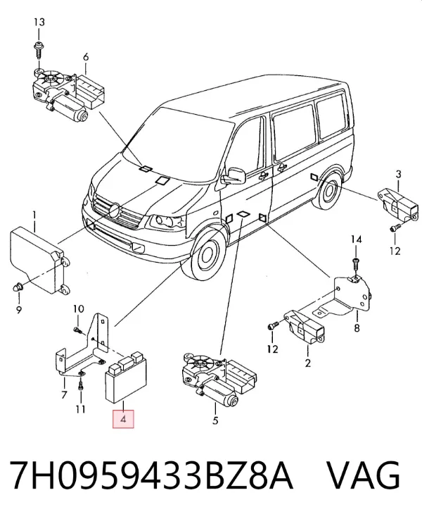 Блок комфорту 7H0959433BZ8A VAG