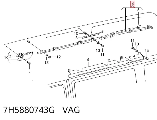 Подушка безпеки, збоку, ліва, AIRBAG 7H5880743G VAG