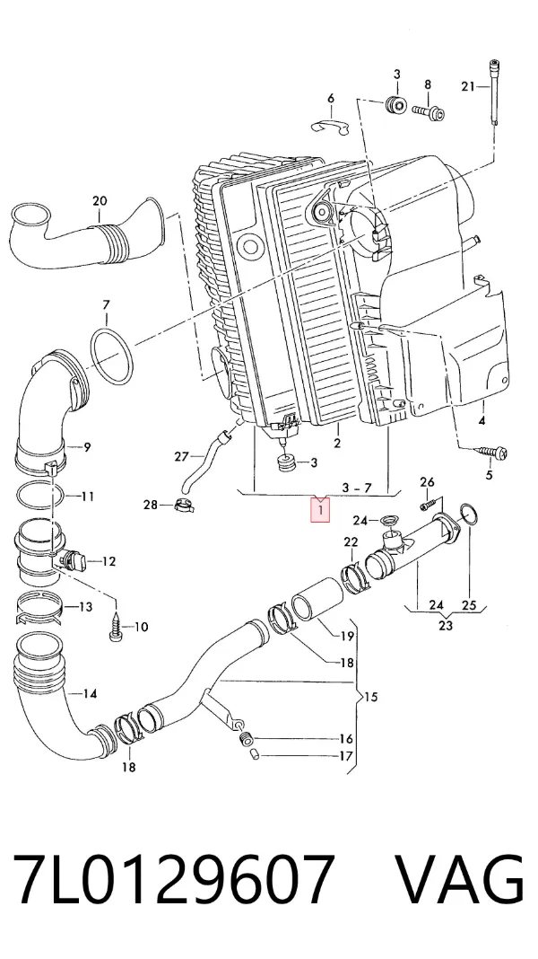 Корпус фільтра 7L0129607 VAG