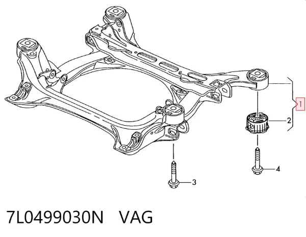 Підрамник передній 7L0499030N VAG