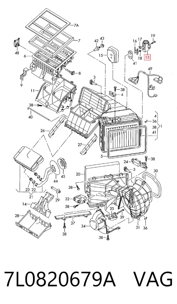 Клапан TRV, кондиціонера 7L0820679A VAG