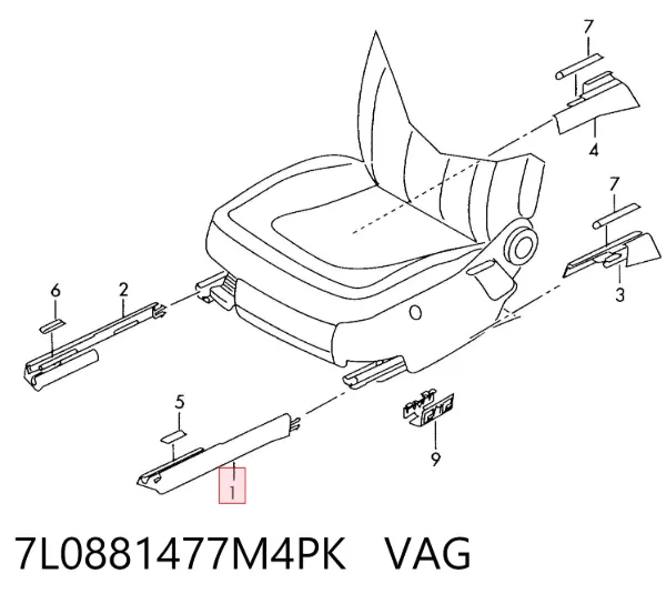  7L0881477M4PK VAG