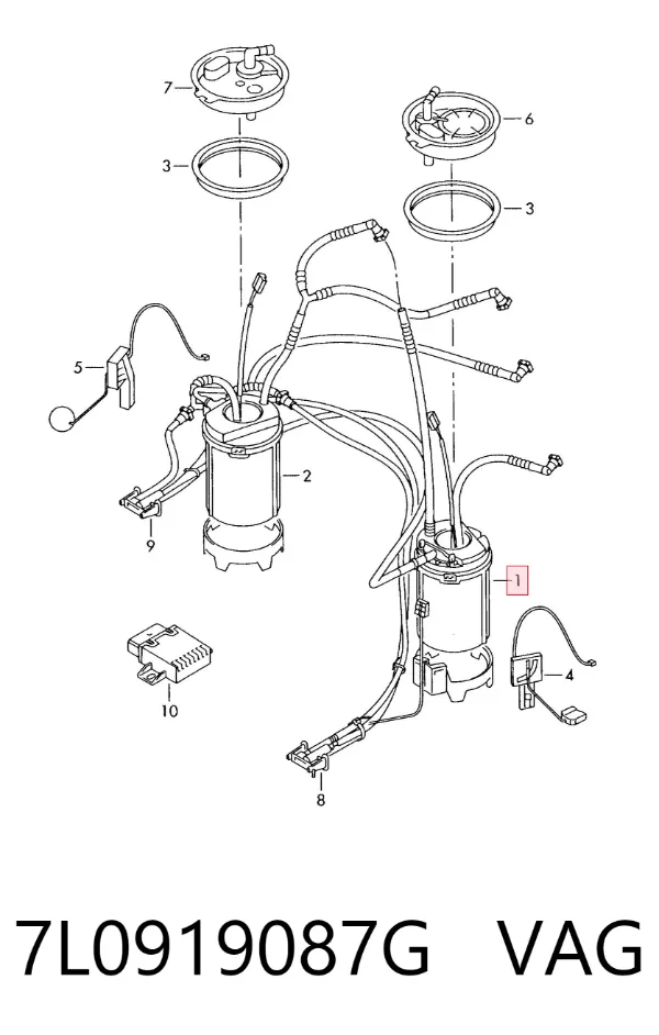 Бензонасос 7L0919087G VAG