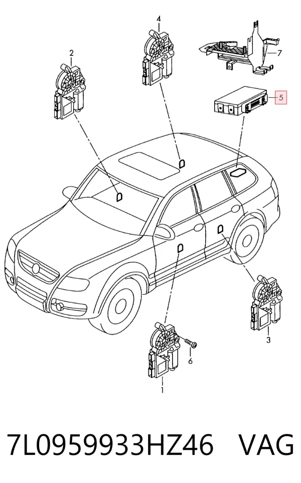 Блок комфорту 7L0959933HZ46 VAG