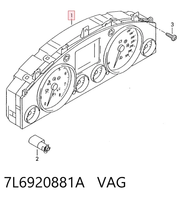 Приладова дошка-щиток приладів 7L6920881A VAG