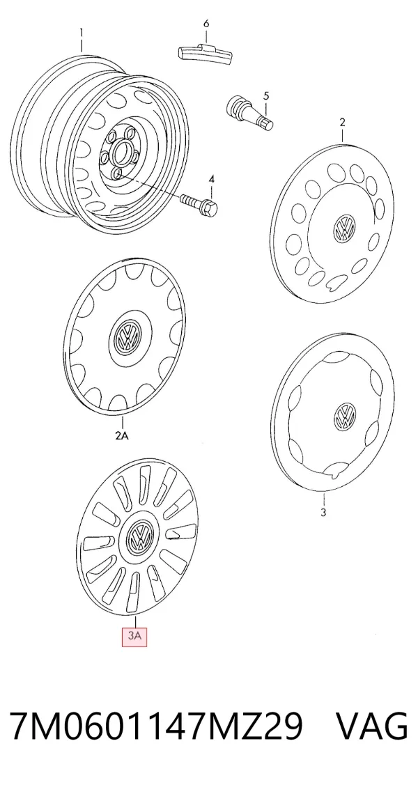 Ковпаки 7M0601147MZ29 VAG