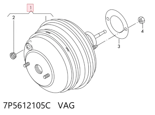 Підсилювач гальм 7P5612105C VAG