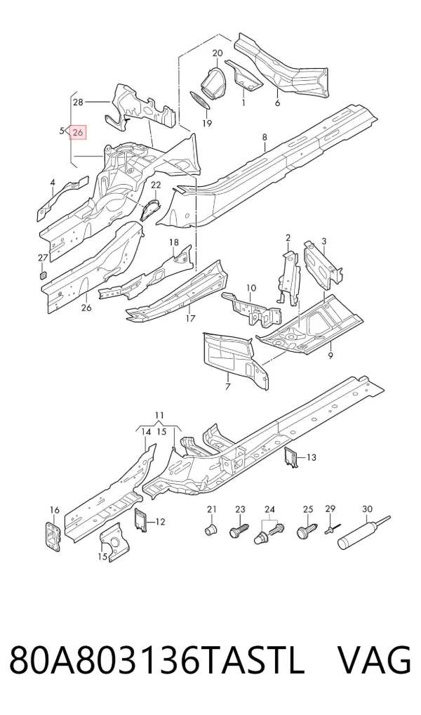  80A803136TASTL VAG