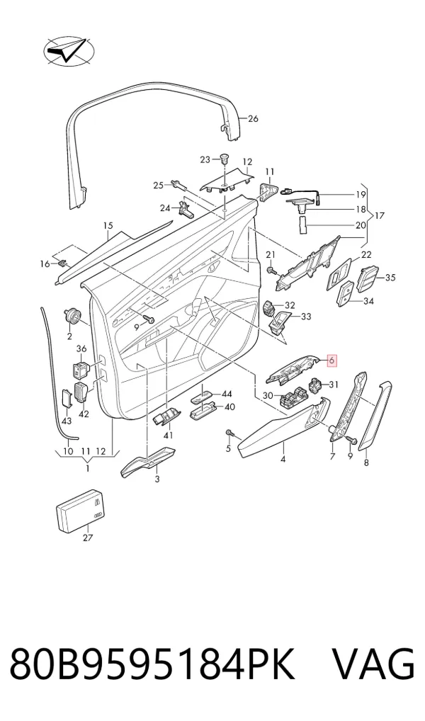  80B9595184PK VAG
