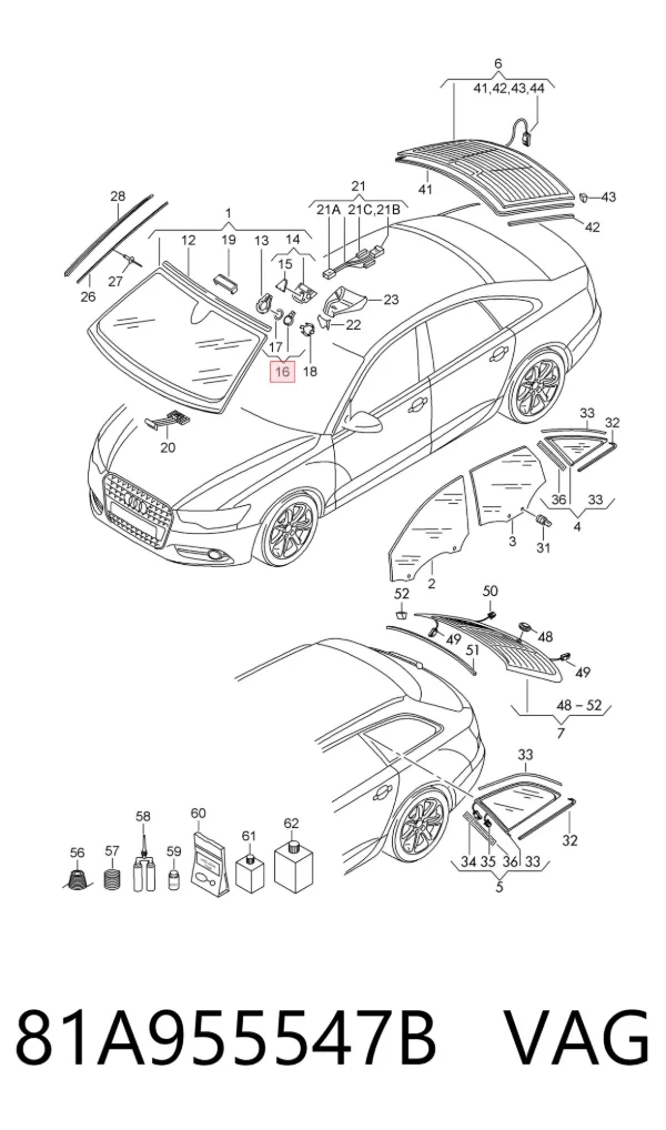 Датчик дощу Audi A3 8VS, 8VM