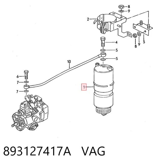 Паливний фільтр Audi 90 B3