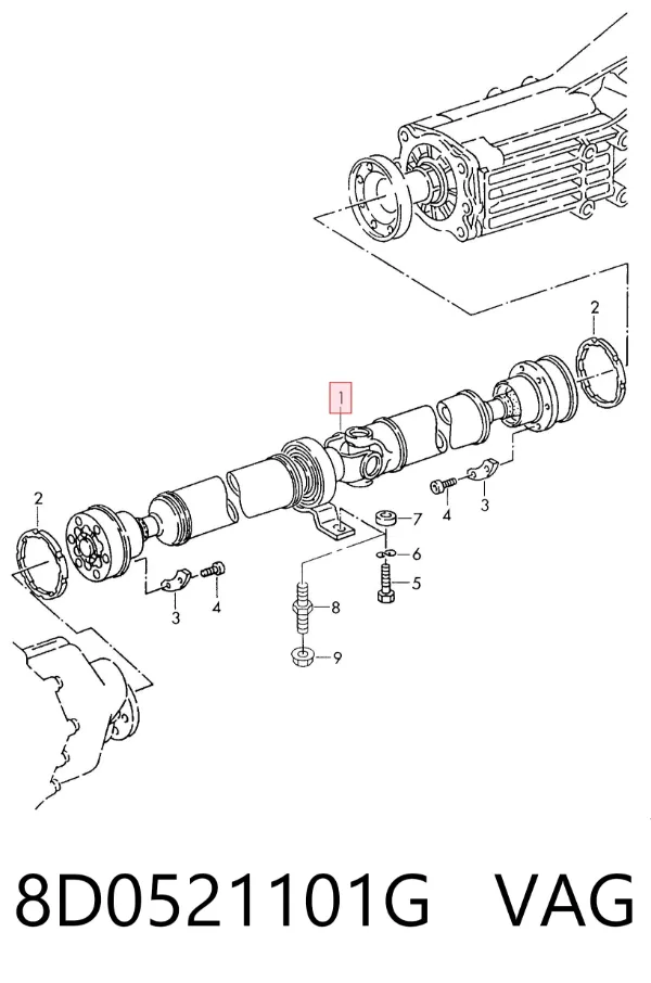 Кардан задній 8D0521101G VAG