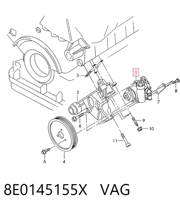 Насос ГУР 8E0145155X VAG