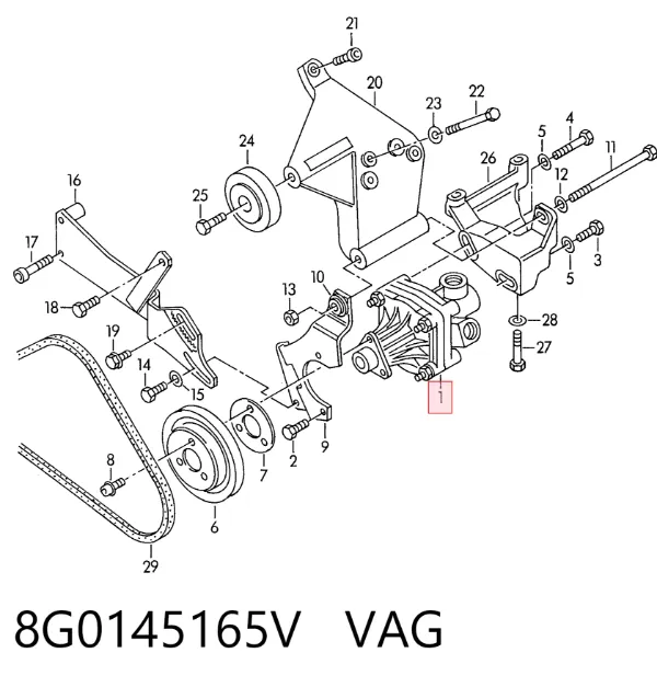 Насос ГУР 8G0145165V VAG