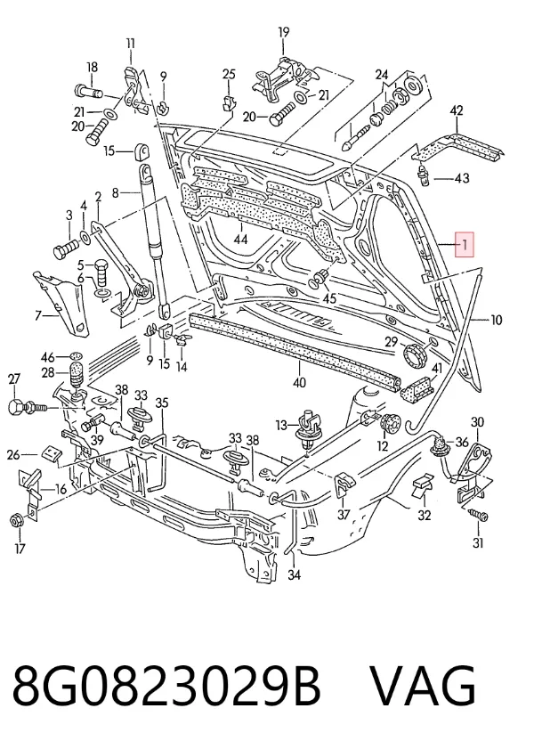 Капот 8G0823029B VAG