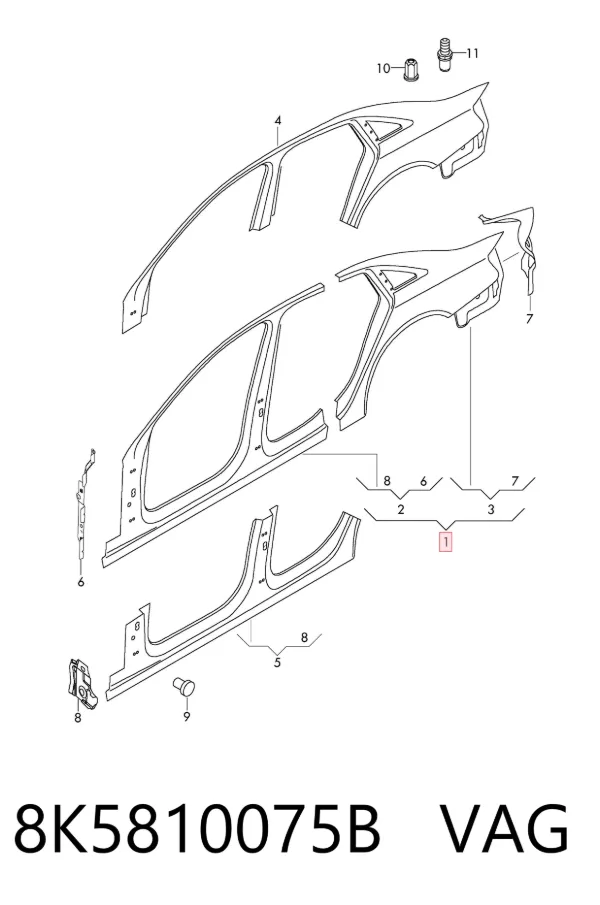  8K5810075B VAG
