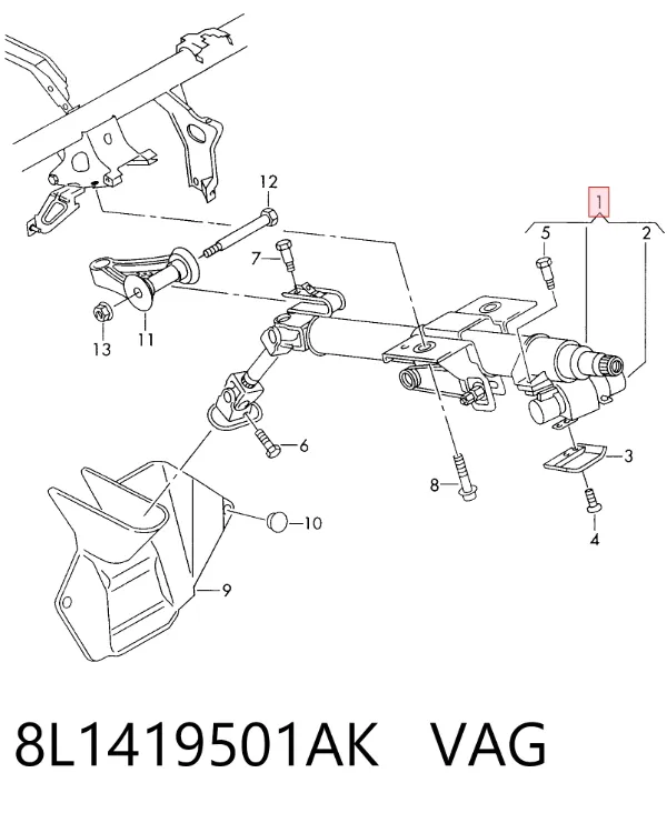 Рульова колонка 8L1419501AK VAG