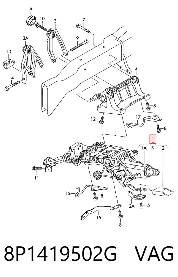 Рульова колонка Audi A3 8P1