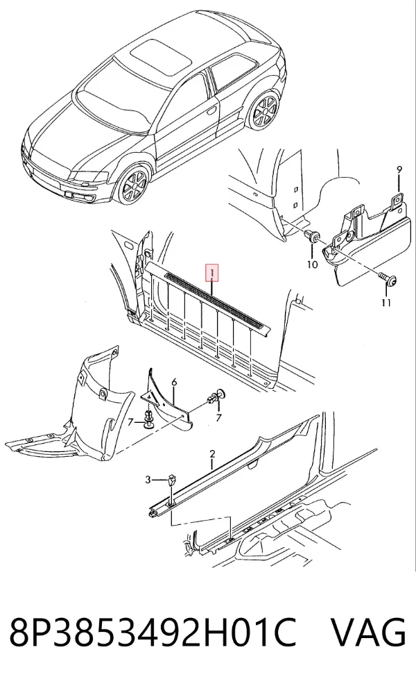  8P3853492H01C VAG