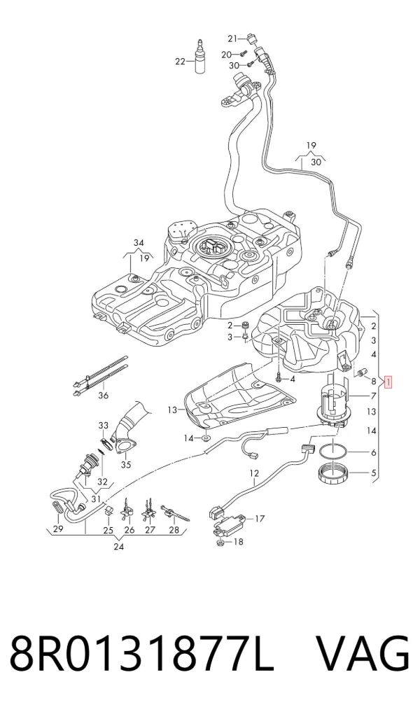 Бак AD BLUE 8R0131877L VAG