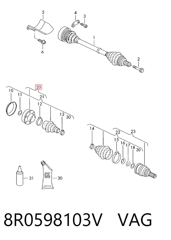  8R0598103V VAG