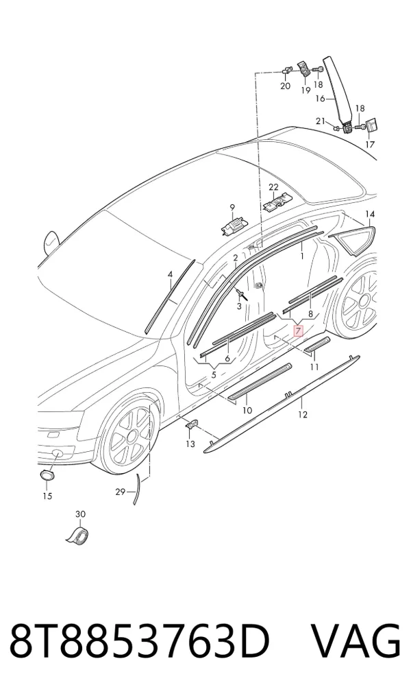  8T8853763D VAG