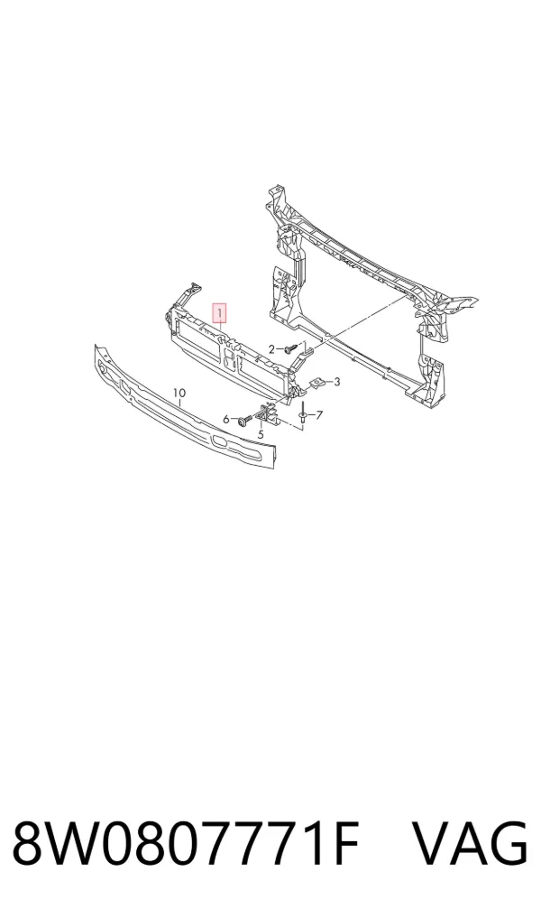 Кронштейн решітки радіатора 8W0807771F VAG
