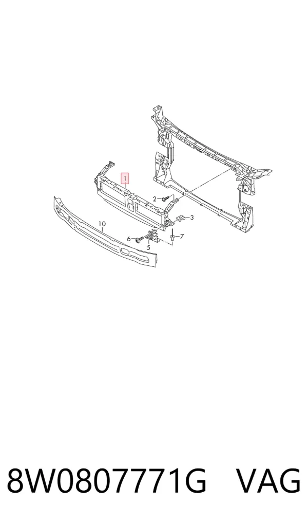 Кронштейн решітки радіатора 8W0807771G VAG