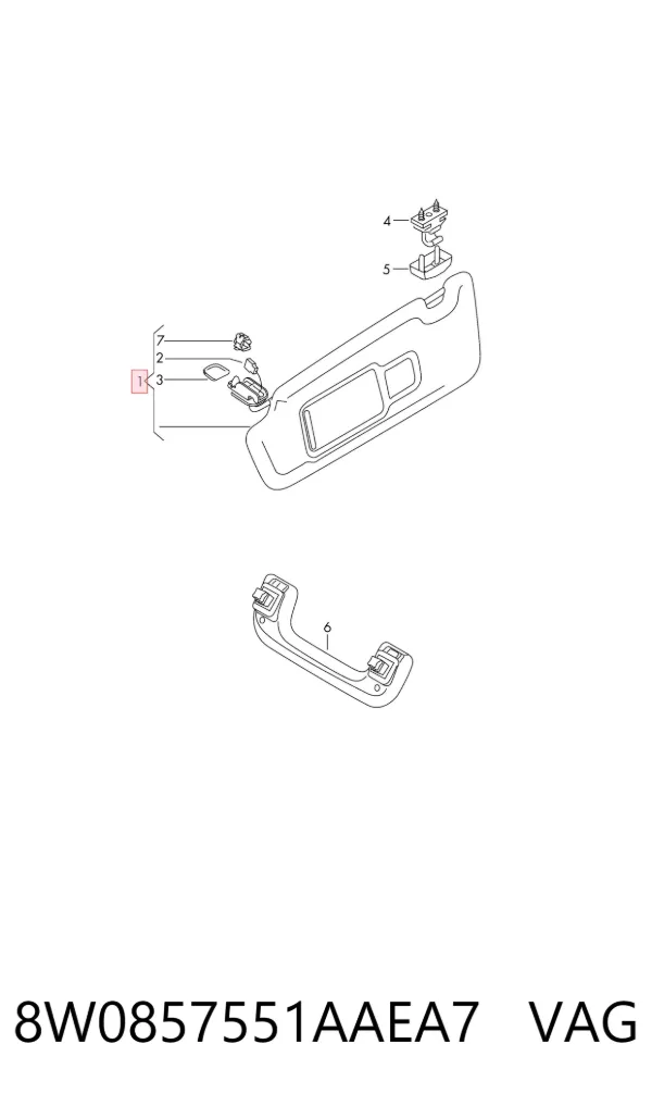 Сонцезахисний козирок 8W0857551AAEA7 VAG