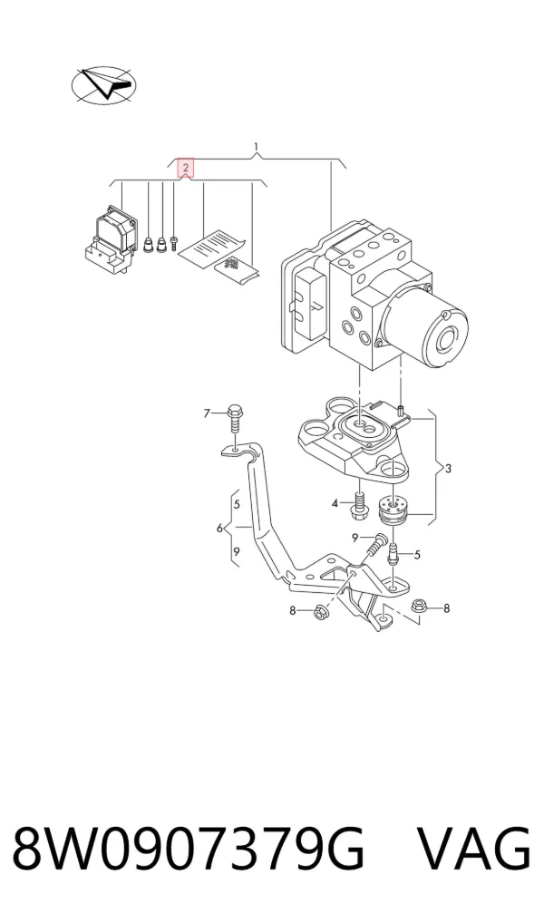Блок АБС 8W0907379G VAG