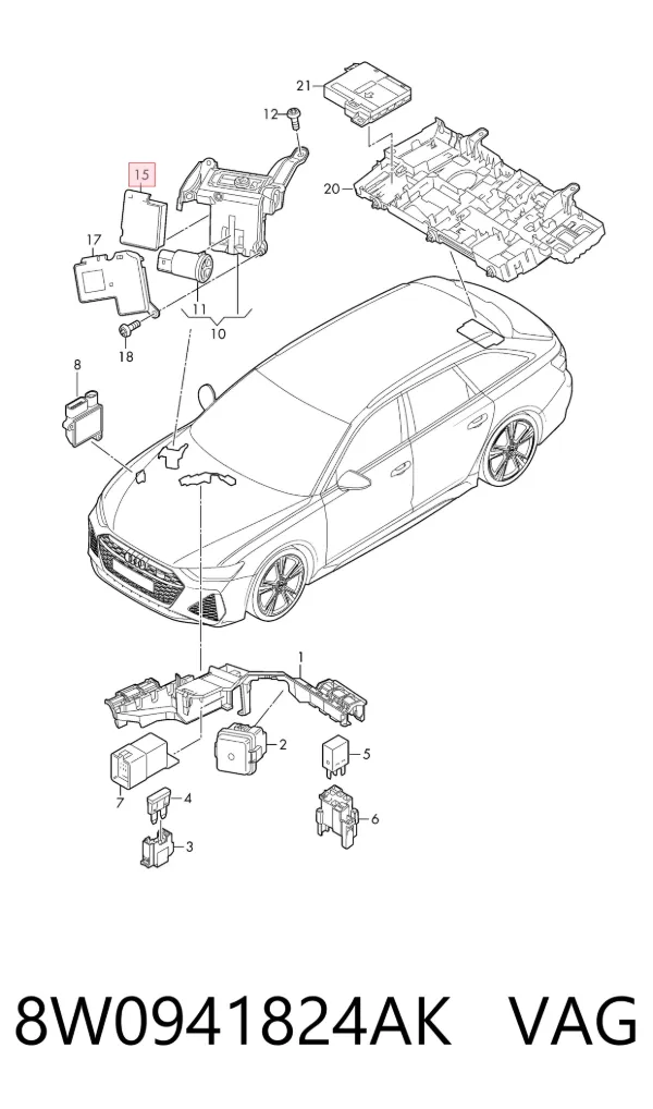 Блок запобіжників 8W0941824AK VAG
