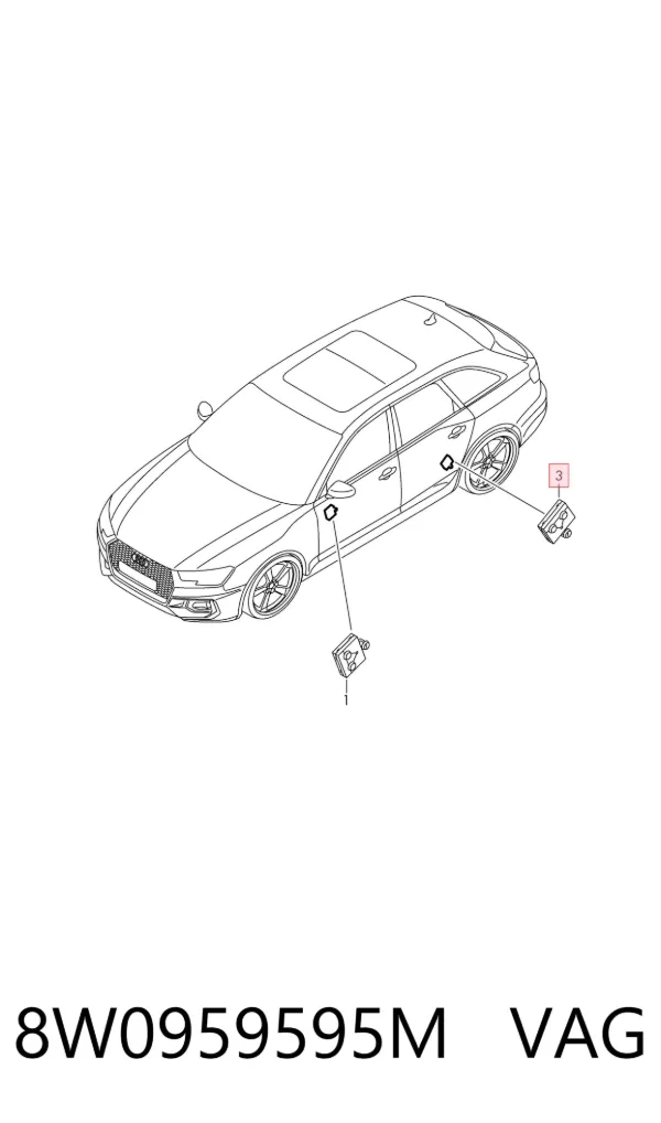 Блок комфорту задніх дверей 8W0959595M VAG