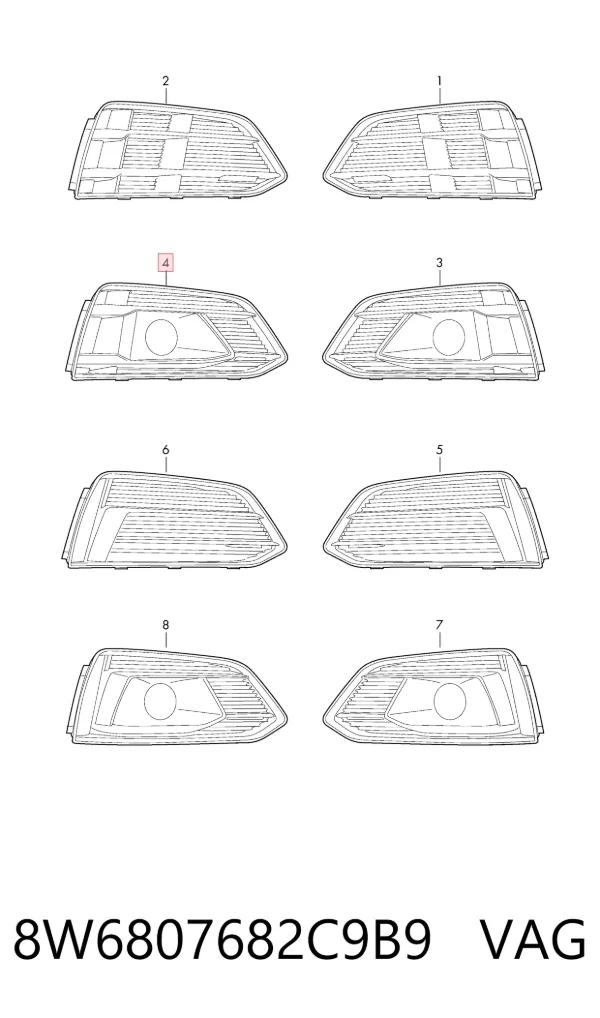  8W6807682C9B9 VAG